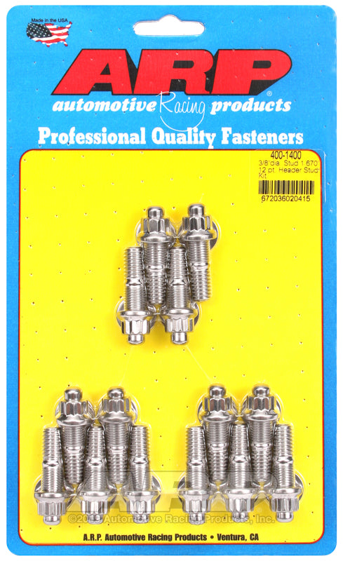ARP 3/8 x .750 SS 12pt header stud kit ARP