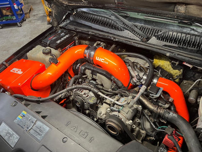 Wehrli 04.5-05 Duramax LLY 4in Stage 2 Intake Kit - Fine Texture Black