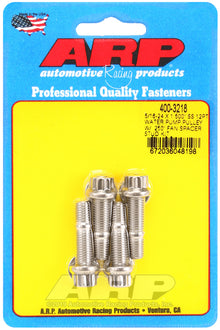 ARP 5/16-24 X 1.500 SS 12pt water pump pulley w/ .250in fan spacer stud kit