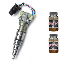 SET OF 8 REMAN 175CC INJECTORS 6.0L+ 2 REV-X OIL TREATMENT