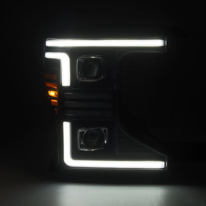 AlphaRex 20-22 Ford F150 Pro-Series Projector Headlights Black w/ Activation Light / Seq. Sig. / DRL