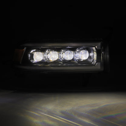AlphaRex 94-01 RAM 1500 NOVA LED Proj Headlights Alpha-Blk w/Activ Light/Seq Signal/SB DRL