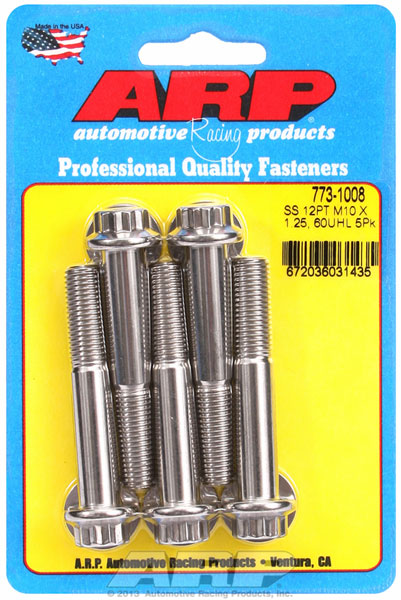 ARP M10 x 1.25 x 60mm 12pt SS Bolts (5/pkg)