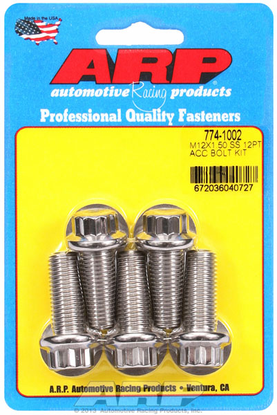 ARP M12 x 1.50 x 30mm 12pt SS Bolts (Pack of 5)