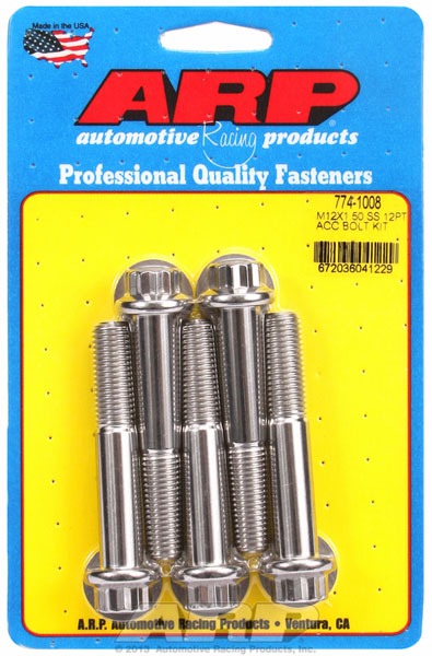 ARP M12 x 1.50 x 70 12pt SS Bolts (5/PKG)