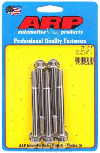 ARP M8 x 1.25 x 80mm 12pt Stainless Steel Bolts (Set of 5)