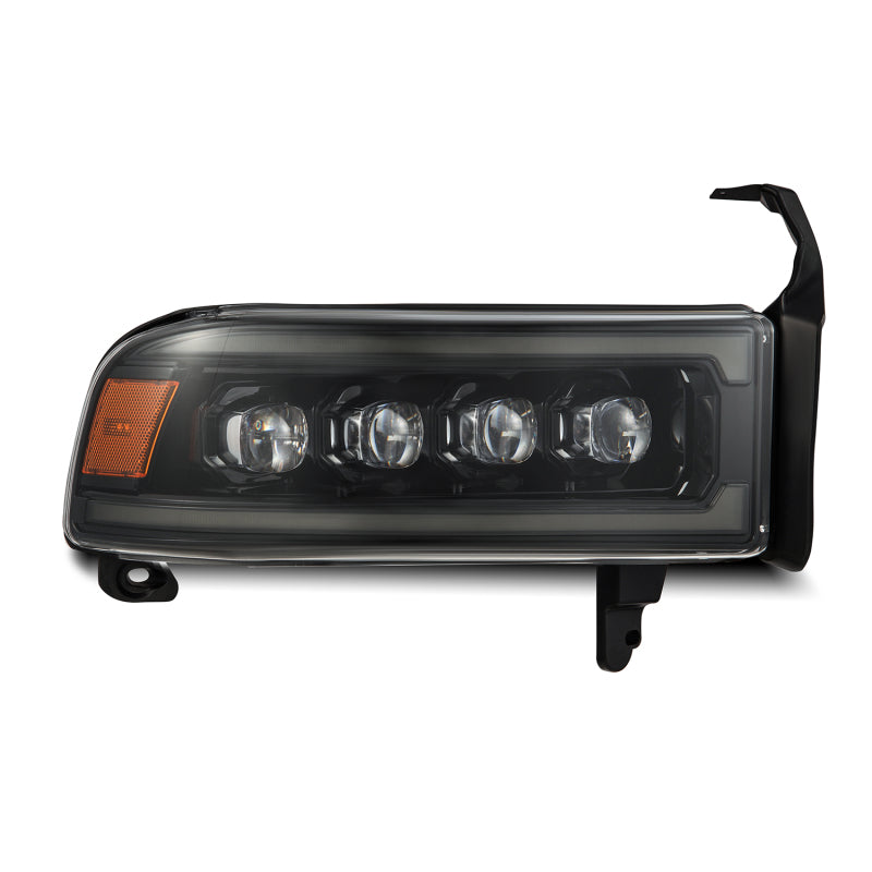 AlphaRex 94-01 RAM 1500 NOVA LED Proj Headlights Alpha-Blk w/Activ Light/Seq Signal/SB DRL