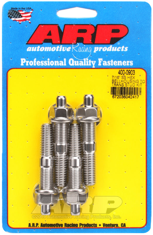 ARP 7/16in SS hex bellhousing to trans stud kit