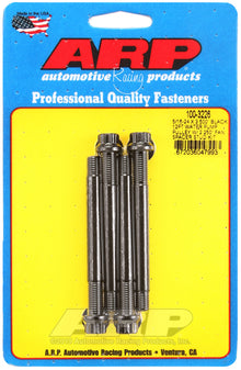 ARP 5/16-24 X 3.500 black 12pt water pump pulley w/ 2.250in fan spacer stud kit