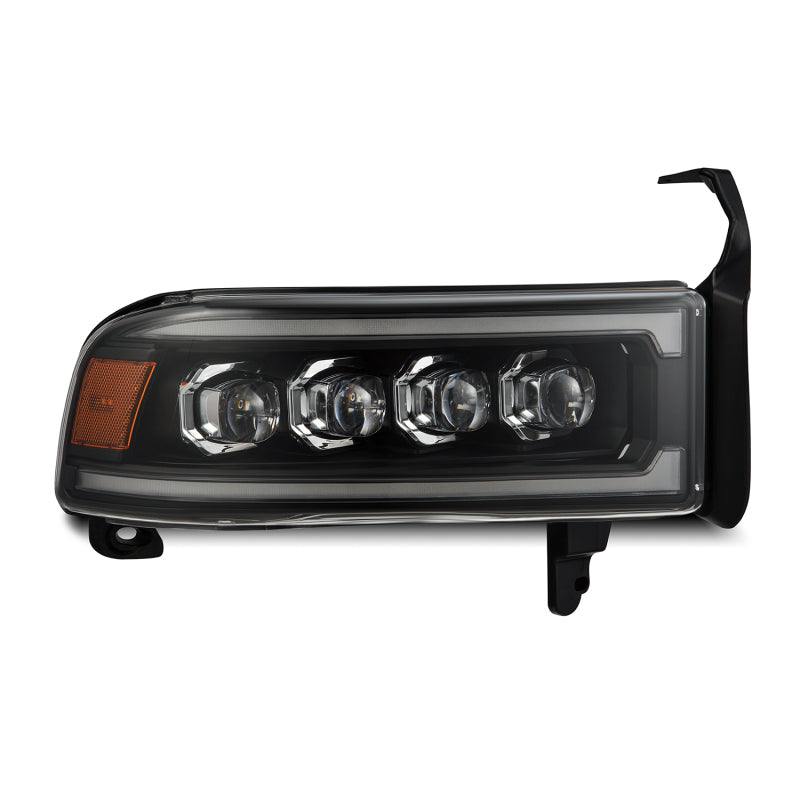 AlphaRex 94-01 RAM 1500 NOVA LED Proj Headlights Blk w/Activ Light/Seq Signal/SB DRL